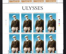 2004 Ireland James Joyce Centenary of Leopold Bloom's Adventure Ulysses Commemorative Stamps Sheetlet Plate 1A1A1A1A Mint Never Hinged (MNH)