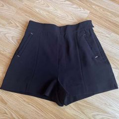 H&M Elegant Black Tailored Shorts High Waist, Smart Casual Size - IRL10 /EUR38