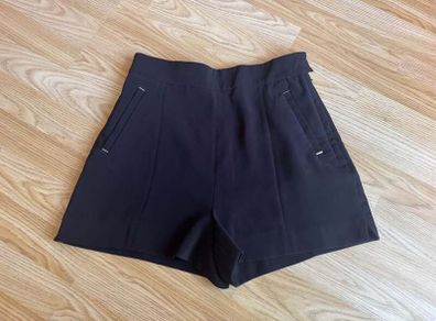H&M Elegant Black Tailored Shorts High Waist, Smart Casual Size - IRL10 /EUR38
