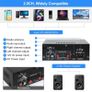 Home Power Amp Amplifier 2 Channel Bluetooth 5.0 Mini Hifi Digital Stereo Sound Amplifier Support FM USB SD Mic input AUX Image 3