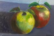 Two still life apples scene