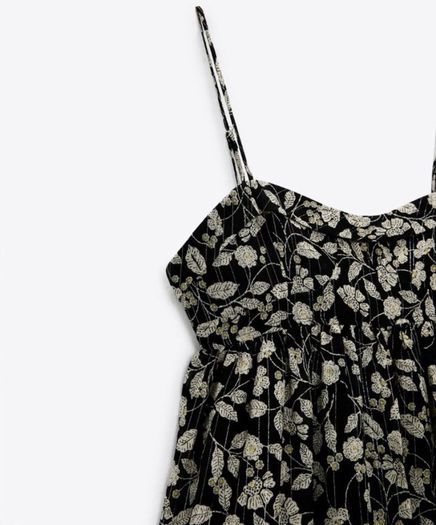 Zara metallic thread playsuit with pockets