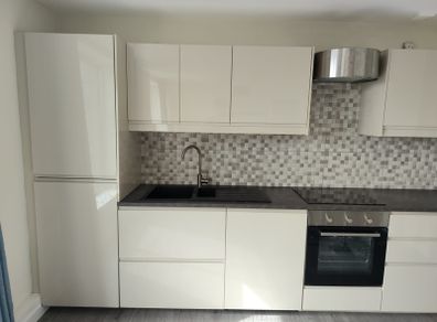 full cream glossy kitchen