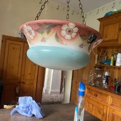 Antique vintage light shade fly catch