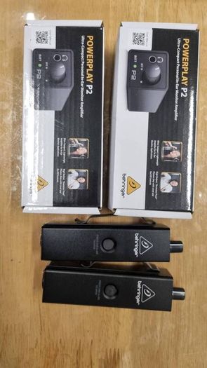 4 Behringer Powerplay P2 Wired InEar Monitor Amplifiers