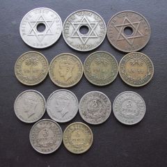 British West Africa. A Lot of 13 coins (1939-1952)