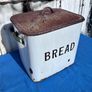 Vintage white enamel bread bin Image 2