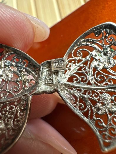 Antique filigree silver Brooch