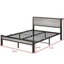 King Size Bed Frame with Storage Wooden Headboard Image 9