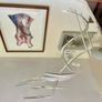 Large Vintage Mid Century Bevelled Mirror with Chain Reverse Etched Chinoiserie Detail Image 5