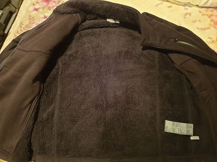 black new balance fleece sherpa lined small jacket