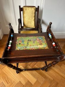 Beautiful Antique Mahogany High Chair