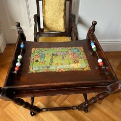 Beautiful Antique Mahogany High Chair