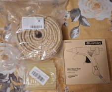 Electric Glue Gun & 101 Glue Sticks & Sisal Rope Price Includes Postage Cost