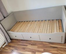 IKEA HEMNES Day Bed with 3 Drawers + 2 Mattresses