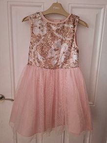 Rose Chiffon dress with sequin detail