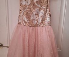 Rose Chiffon dress with sequin detail