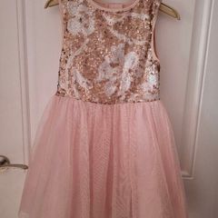 Rose Chiffon dress with sequin detail