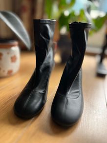 Stradivarius Black Ankle Sock Boots