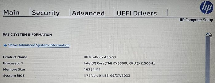 HP Probook 450 G3 i7 Laptop
