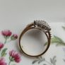 Vintage natural Diamond ring 9 CT gold. Size S .D 19.3 mm Image 8