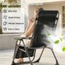 Zero Gravity Chairs Set of 2, Folding Sunloungers Reclining Garden Chairs with Cup Holder Image 7