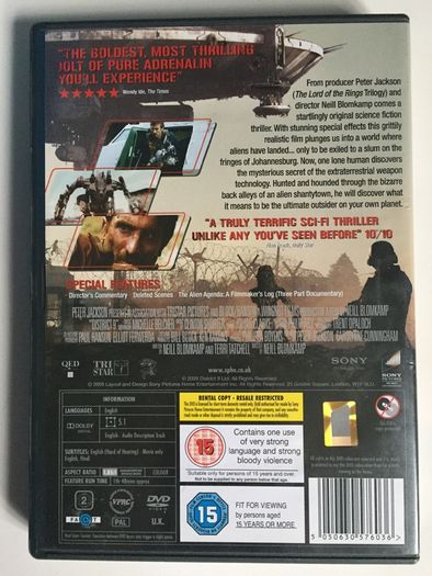District 9 [2009] Sharlto Copley, Jason Cope & David James [Movie DVD]