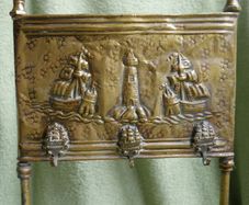 Vintage Nautical Fireplace Brass Tool Holder