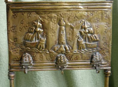 Vintage Nautical Fireplace Brass Tool Holder