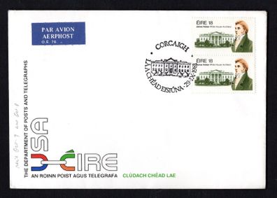 1981 Ireland 150th Anniversary of James Hoban (Architect of White House, USA) Commemorative Stamp An Post Addressed First Day Cover (FDC) with Corgaigh (Cork) cancel