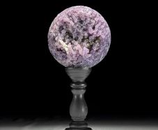 Grape Agate - Agate, Wooden Stand