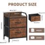 Bedside Table with 2 Storage Fabric Drawers Image 7