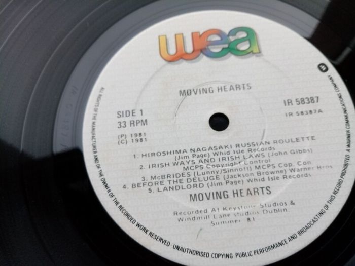 1981 Moving Hearts 12in Vinyl