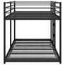 Bunk Bed without Mattress Black 90x200 cm Steel Image 4