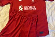 liverpool Boys Jersey and Shorts