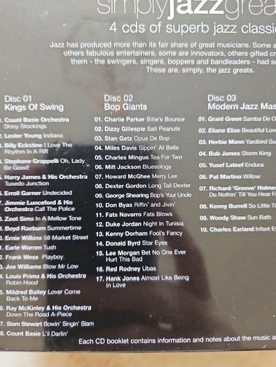Simply Jazz Greats 4CD Boxset  (NEW)