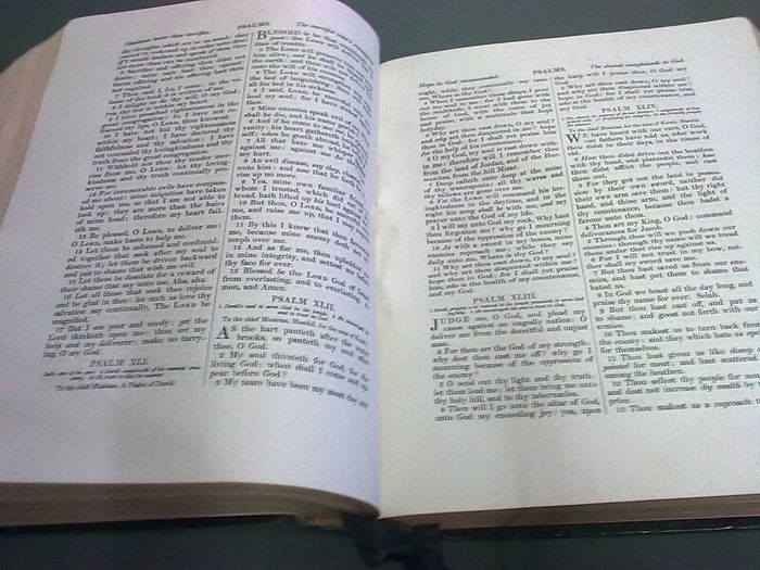 Large leather bound Bible from Dr. Durdin Charity Carlow