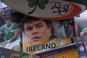 Brian O'Driscoll Signed Rugby Ball , Former Ireland and Leinster , Rugby Union Player , with Some Programmes