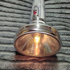 Vintage 1970s Tiger Head Brand Metal Flashlight