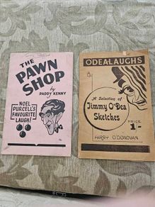 O'Dea Laughs. A Selection Of Jimmy O' Dea Sketches. Plus The Pawn Shop By Paddy Kenny.both.  First Edition Paperback In Fair Condition   See Photos For Same.