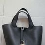 Authentic Hermes Black Picotin Lock 18 Black Clemence Leather bag Image 3