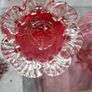 2 Old Cranberry Glass Vases for sale, Postage Available Image 3