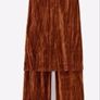 SALE Fab Zara Lux Burnt Orange Velvet Combination of Midi Skirt and  Wide Leg Trousers with Splits  Size Large Generous Fit with Elasticated Waist UK 14  New with Tags RRP 50 euro Image 8