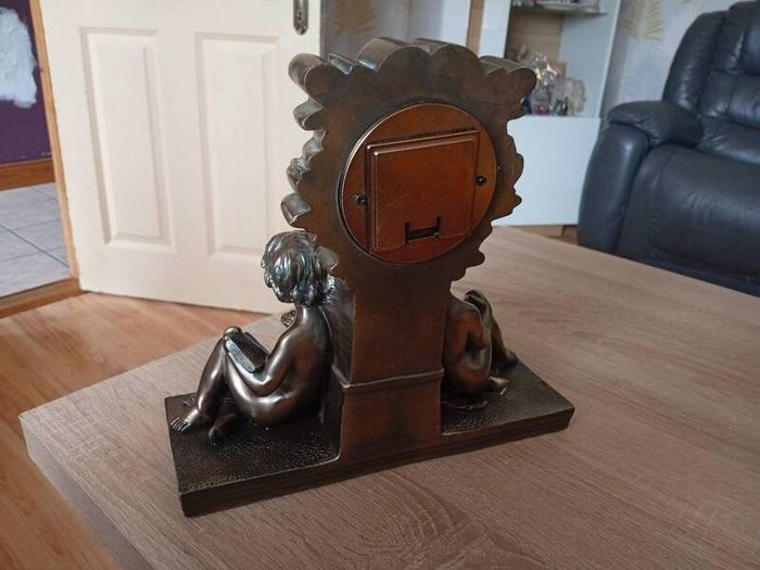 Vintage Cherub Mantel Clock by Academy
