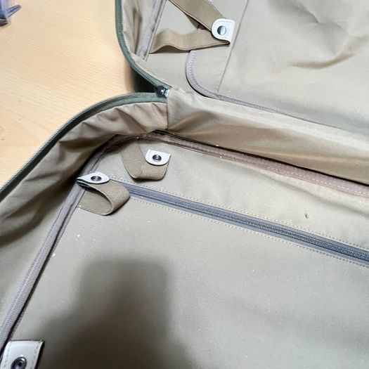 Lacoste Green and White Canvas Travel Bag with Shoulder Strap