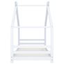 Kids Bed Frame White Solid Pine Wood 90x200 cm Image 4