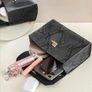 Black snakeskin twist lock bag Image 4