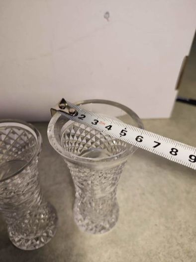 Set Of 2 Small maybe Waterford Crystal Vases Not Stamped In Good Condition. No 30