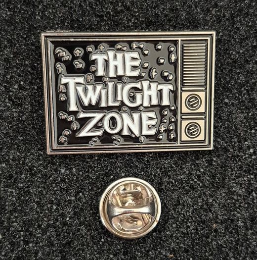 The twilight zone, pin back badge.