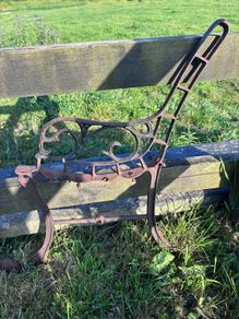 Pair of Cast iron bench ends